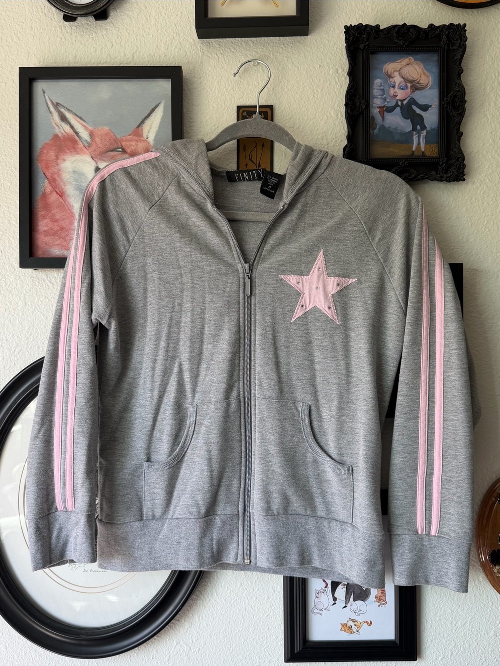 vintage y2k star hooded sweatshirt